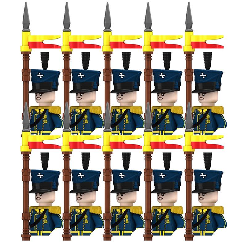 Napoleon Wars Military Figures Army Soliders Weaponry Suit Small Particles Building Blocks Childrens DIY Toys Boys Gifts