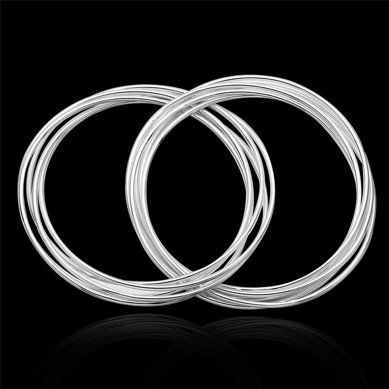 Jewelry Classic Silver Plated Ten Ring Bracelet 925 Silver Plated Jewelry Hand Jewelry Fashion