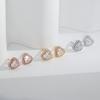 Smoothed Peach Heart Earrings Simple Little Princess Fresh Sweet Earrings
