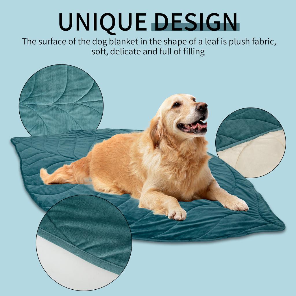 Blanket Mat for Dogs Cats Nonslip Pet Blanket Mat Leaf Shape Cute Foldable Pet Blankets Warm and Comfortable Blanket for Cat Dog