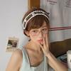 Woolen Yarn Knitted Flower Headband Embroidered Pastoral Style Hair Band Crochet Hair Band  Girls