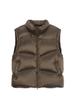Unbalance Quilted Down Vest For Men In Khaki Brown