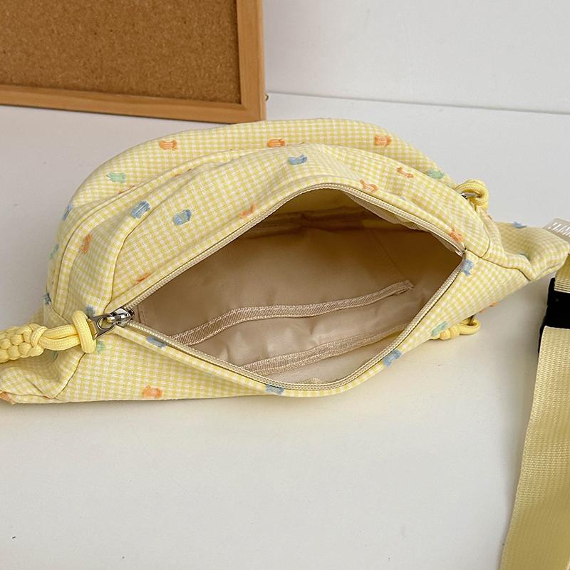 Dámská crossbody taška, sportovní náprsní taška, barevné bloky, ledvinka
