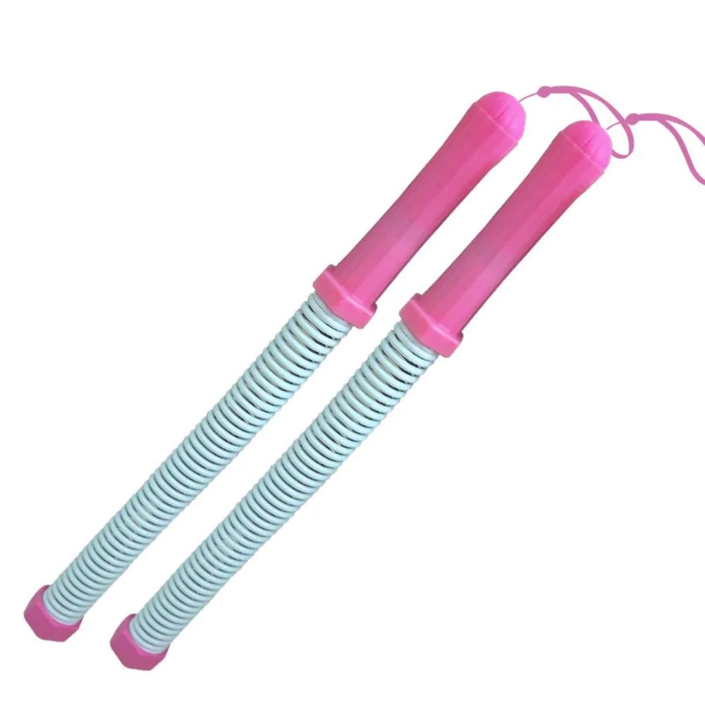 Ergonomic Grip Cordless Battle Rope Stainless Steel Non-slip Handle Strength Training Bar Flexible Spring Portable