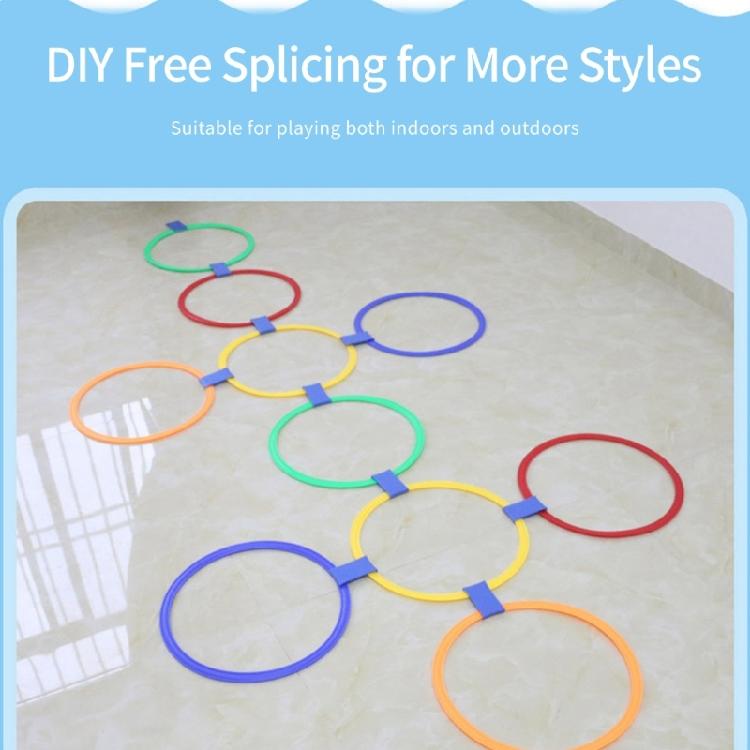 Educational Hopscotch Ring Training Game For Kids Body Sensory Development Antislip Plastic Hoops for Outdoor Activity