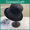 Classic Cotton Fisherman Hat With Large Brim And Bow Decoration For Sun Shade And Face Covering