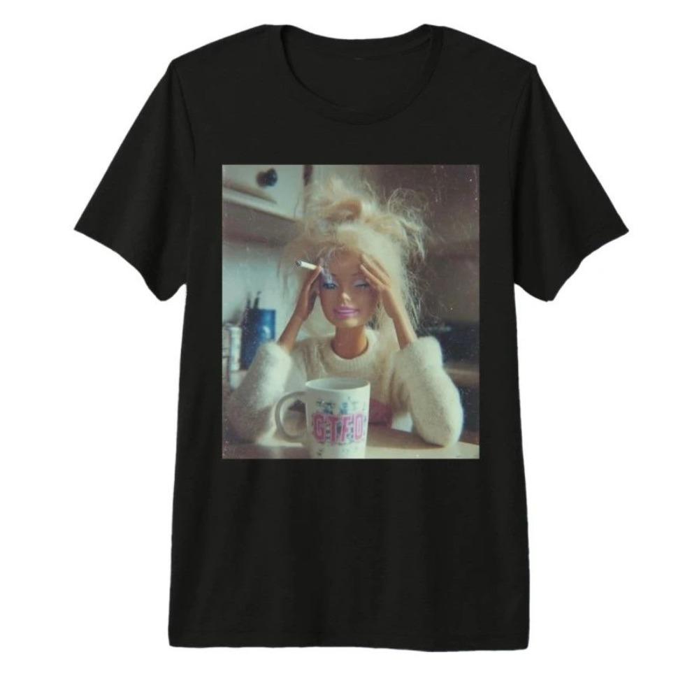 

Y2K Gift Funny Disgusting Doll Face Emoji Pack Smoking Men s T-shirt Summer New Casual Fashion Suitable for Both Men and Women S разноцветный