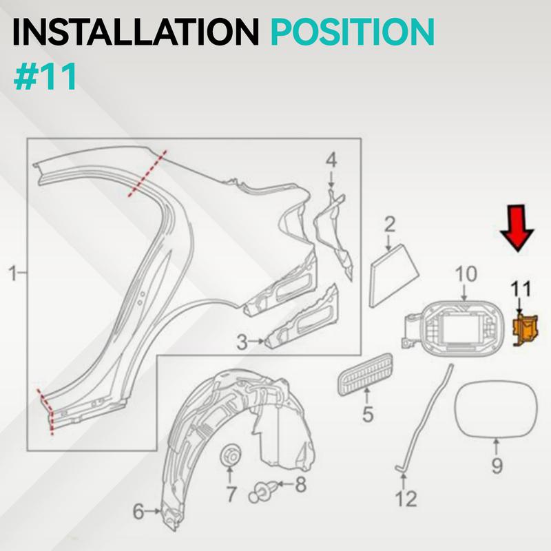 For Mercedes-Benz A B C CLA GLA GLK Class W176 W246 Fuel Filler Flap Locking Actuator Motor A0008207703 A0008207705