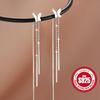 Pair of S925 Silver Butterfly Tassel Earrings for Ladies Low Allergy Sweet Girl Versatile Daily Accessory Perfect Gift for Women