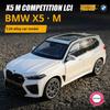 1:24 Große BMW X5M Leichtmetall Auto Modell Offiziell Lizenziert Licht & Sound Rückzieher Druckguss Fahrzeug Jungen Sammlung Schmuckstück & Geschenk