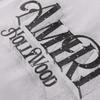 727 Amiri 2025 Summer New Men's and Women's Loose High Quality Cotton Plus Size T-shirt Couple T-Shirt Hot Silver Letters