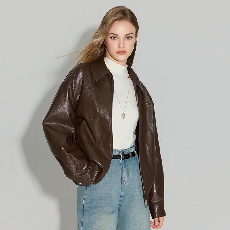 Women's American Retro Faux Leather Jacket