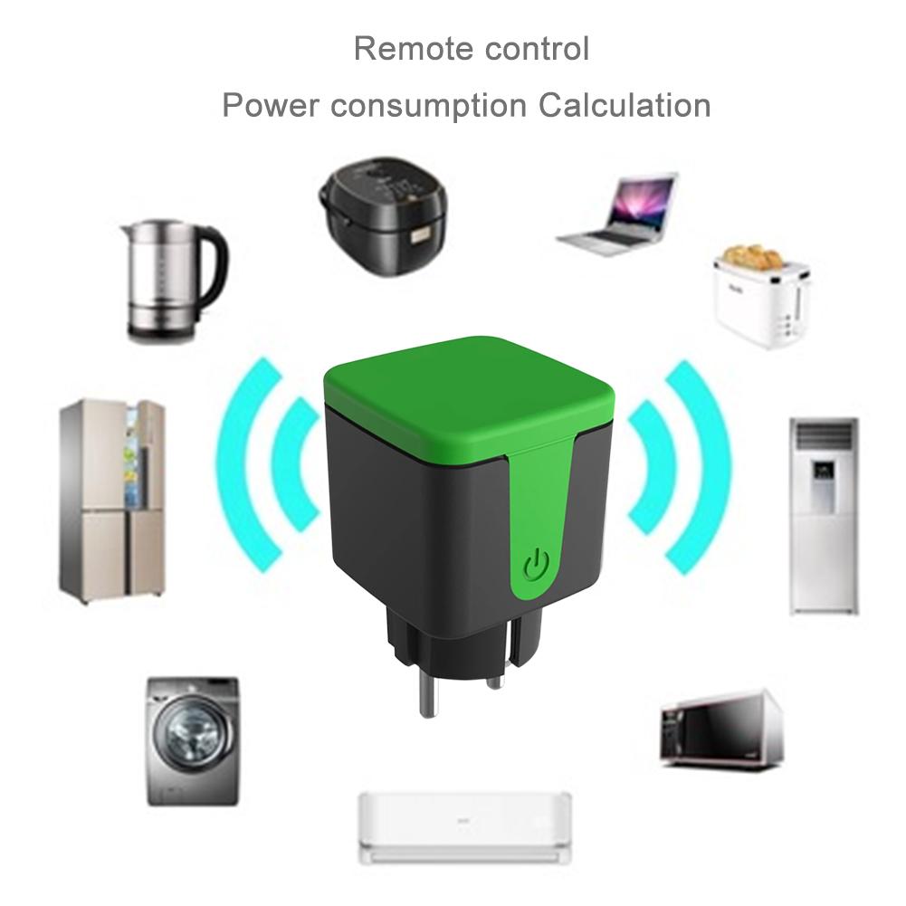 Tuya Smart WiFi Plug 16A Outdoor Waterproof Plug Adaptor Power Energy Monitor Socket Compatible With Alexa Google Home
