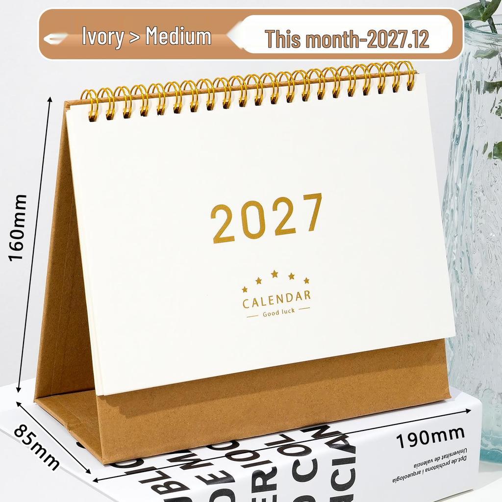 2025 Retro Kraft Paper Desk Calendar: Minimalist INS Style with College Entrance Exam Dates
