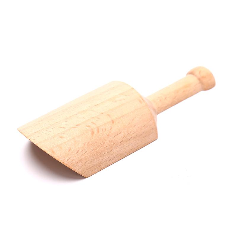 1Pcs Wooden Mini Tea Coffee Scoops Seasoning Candy Spices Bath Salt Spoons