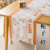 Jacquard Table Runner Vintage Table Table Cover Pastoral Style with Long Strip Fabric Tassel Tablecloth Home TV Cabinet Decor