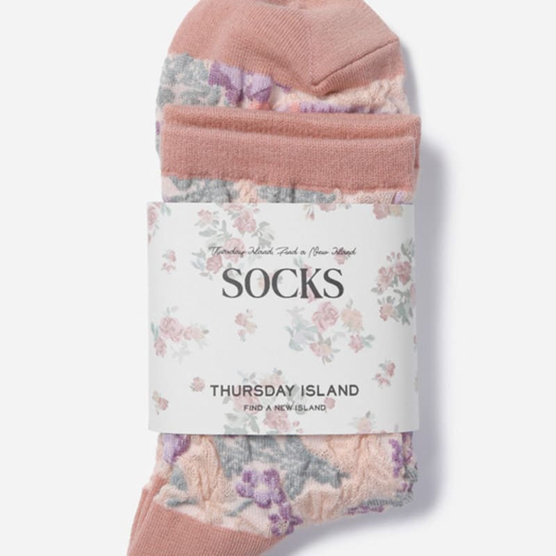 Thursday Island Leaf Skashi Socks_T256MSC143W