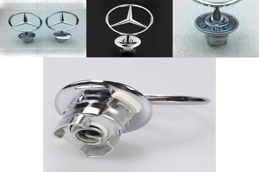 Premium Mercedes Benz Chrome Logo Hood Badge Emblem For Classic And Modern W201 W124