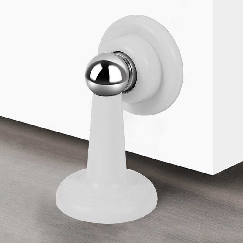 Stainless Steel Magnetic Doorstop Non-Punch Wind-Proof Door Stopper Wall Mounted Floor Mounted Door Holder Door Hardware