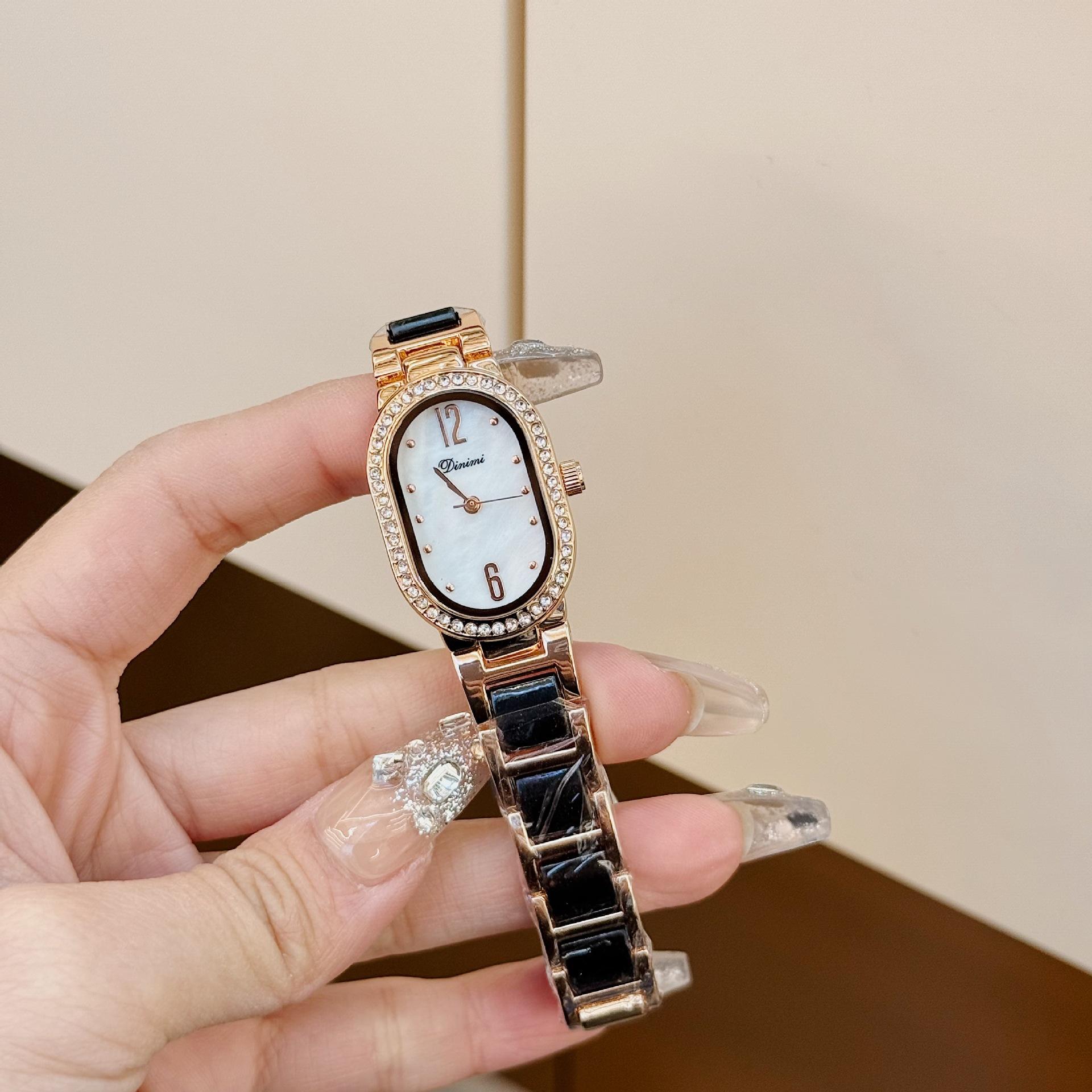 Watch Light Luxury Niche Sense Women S Simple Women S Watch With Diamond Oval Small Plate Women S Watch