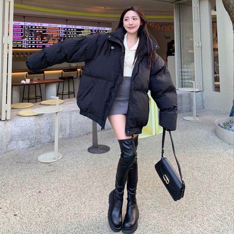 Women's Slim Fit Short White Duck Down Jacket - Winter Student Edition