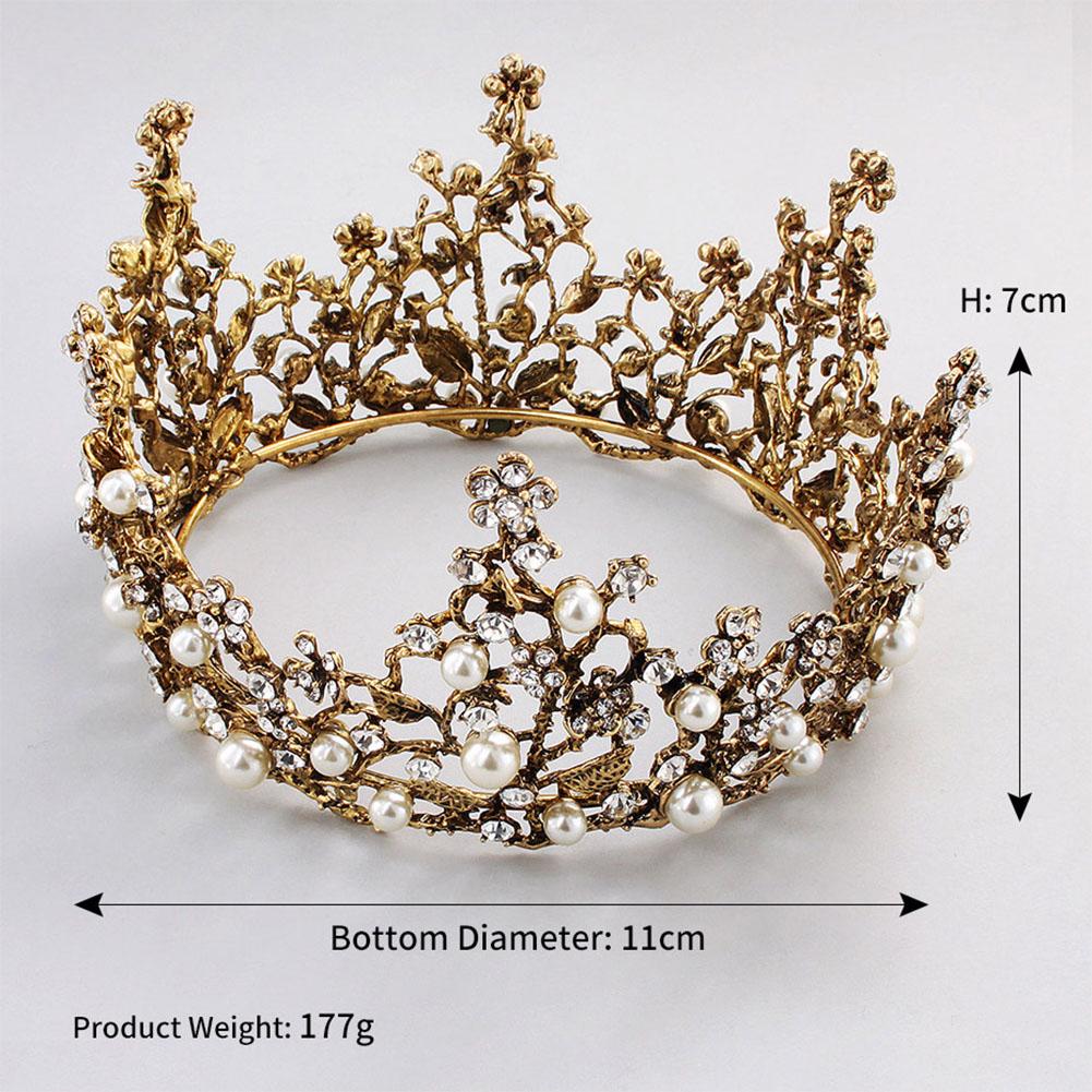 Bridal Jewelry Classic Elegant Charming Rhinestone Circle Crown Headwear