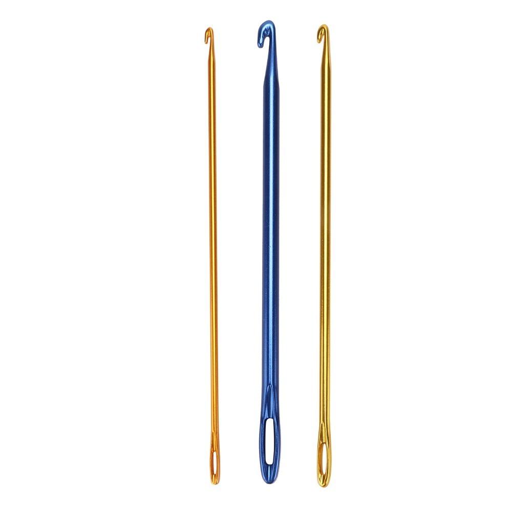 3Pcs 2.75mm 4mm 6mm Sizes Tunisian Afghan Crochet Hook Knitting Needles  For Scarves Gloves