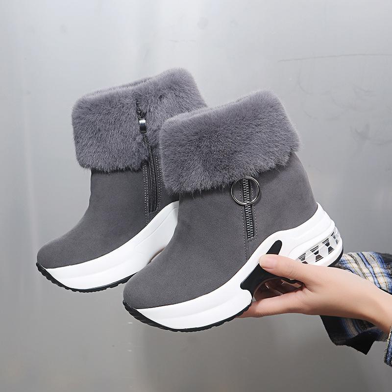 Winter Damenmode Stiefel Casual Schneestiefel Weibliche bequeme Baumwolle High-Tops Sneakers Warm Flats Stiefel