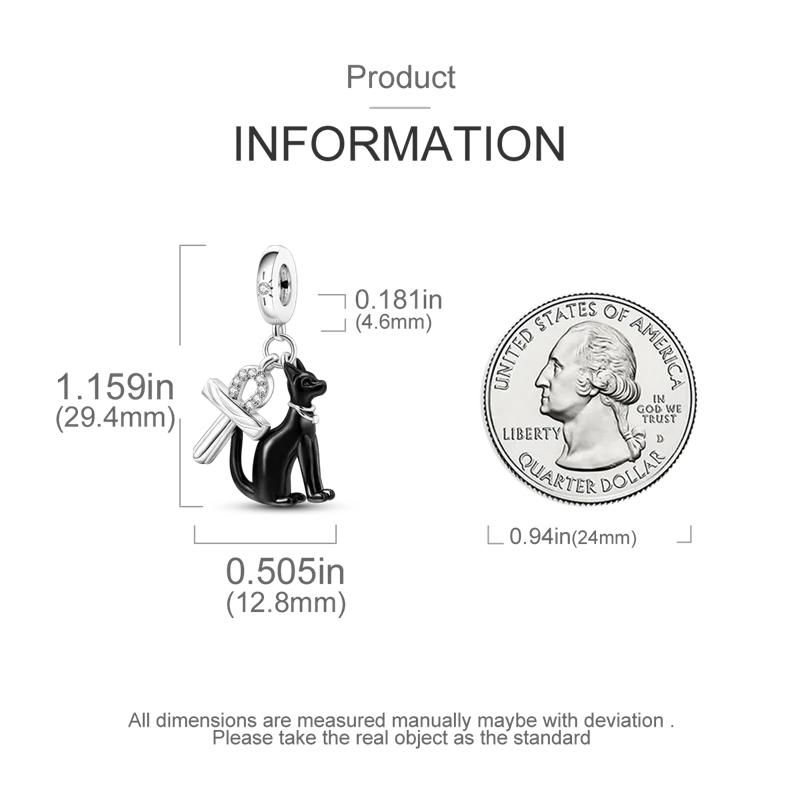 Original Charmscopper Crucifix And Anderson Cat Beads Fit Charms Platabracelets For Women Jewelry Making Fine Gifts