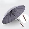 16 Bone Long Wooden Handle Windproof Retro Straight Umbrella Men's Large Reinforced Thickened Strong Business Gift Golf Umbrella