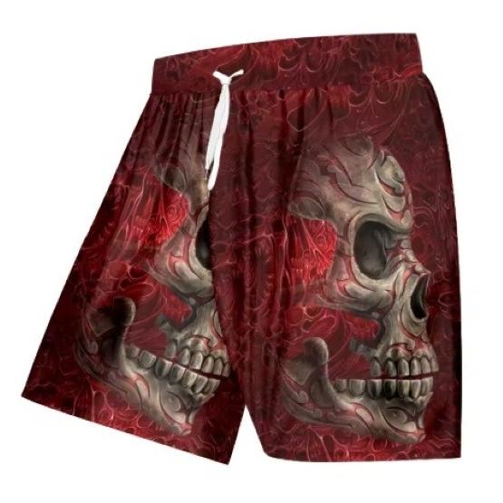 Horror Skull Ghost Skeleton Boxing Shorts Pants 3D Print Fighting Training Unisex Men Women Quick Dry Fitness Gym Sport Workout Casual Streetwear