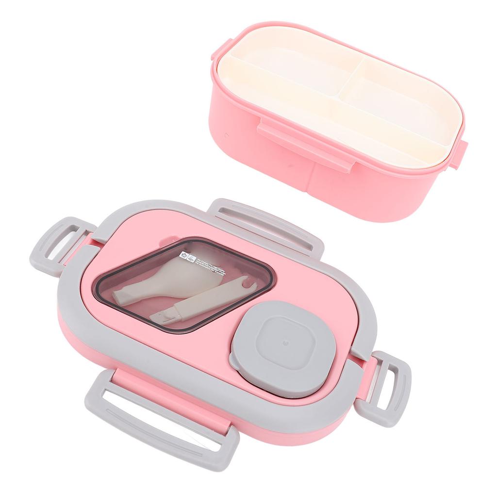 Plastic Lunch Box Large Capacity Compartmentalized Double Layer Student Food Storage Container Box