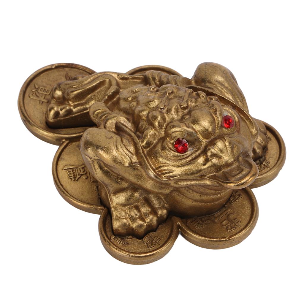 Brass Ornaments Frogs Shape Auspicious Mean Bring Luck Money Drawing Living Room Decoration