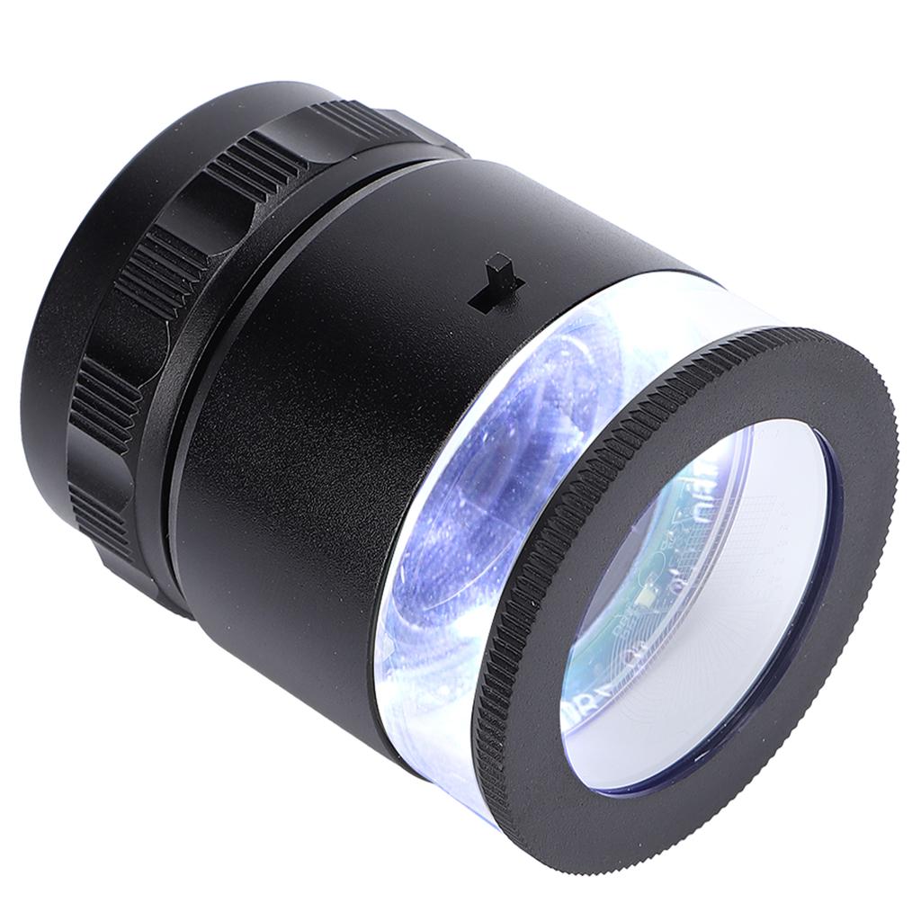 10X Loupe Measuring Magnifier 6LED Illuminated Jewelry Magnifying Glass USB Charging Magnifier