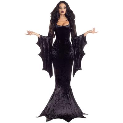 Halloween Bat Witch Ghost Bride Costume Goth Witch Vampire Masquerade Dress Performance Costume
