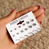 Classic Earrings 12 Pairs / Set Personalized Fashion Earring Set Suitable for Feminine Jewelry Earrings Jewelry