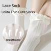 Socks Woman Lace Sock  New Solid Black White Lolita Lacework Ruffle Summer Thin Kawaii Sweet Girls Cute Short Socks Women