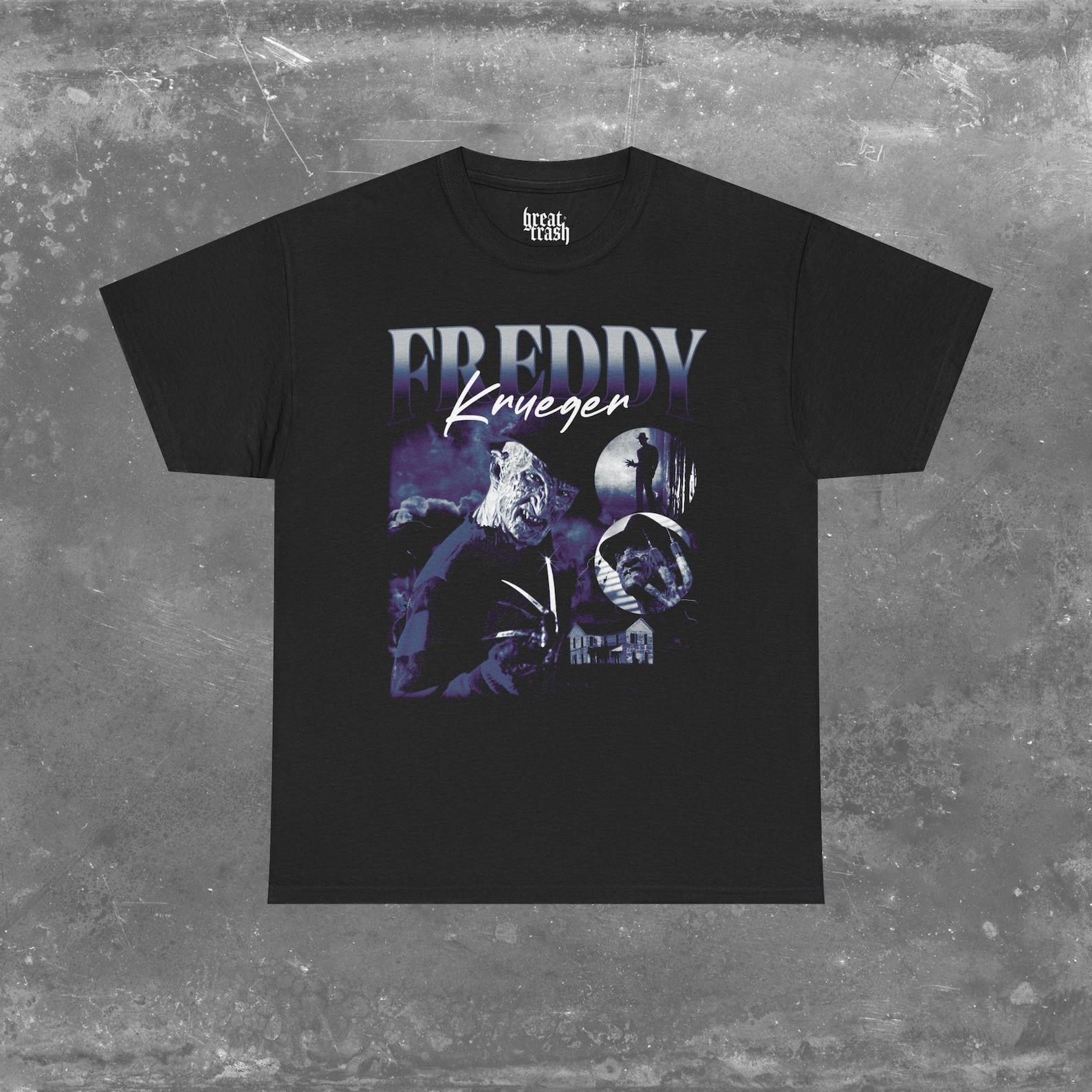 Freddy Krueger Shirt, Nightmare on Elm Street Vintage Bootleg Tee, 80s Slasher Graphic T-Shirt, Elm Street Horror Fan Gift, Bootleg Horror 3XL