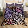 Bamboo Fiber Luxury Comforter Cover Gold Leopard Print Bedding Set Duvet Cover + Pillowcases 15 Colors Bed Spread Set Complete
