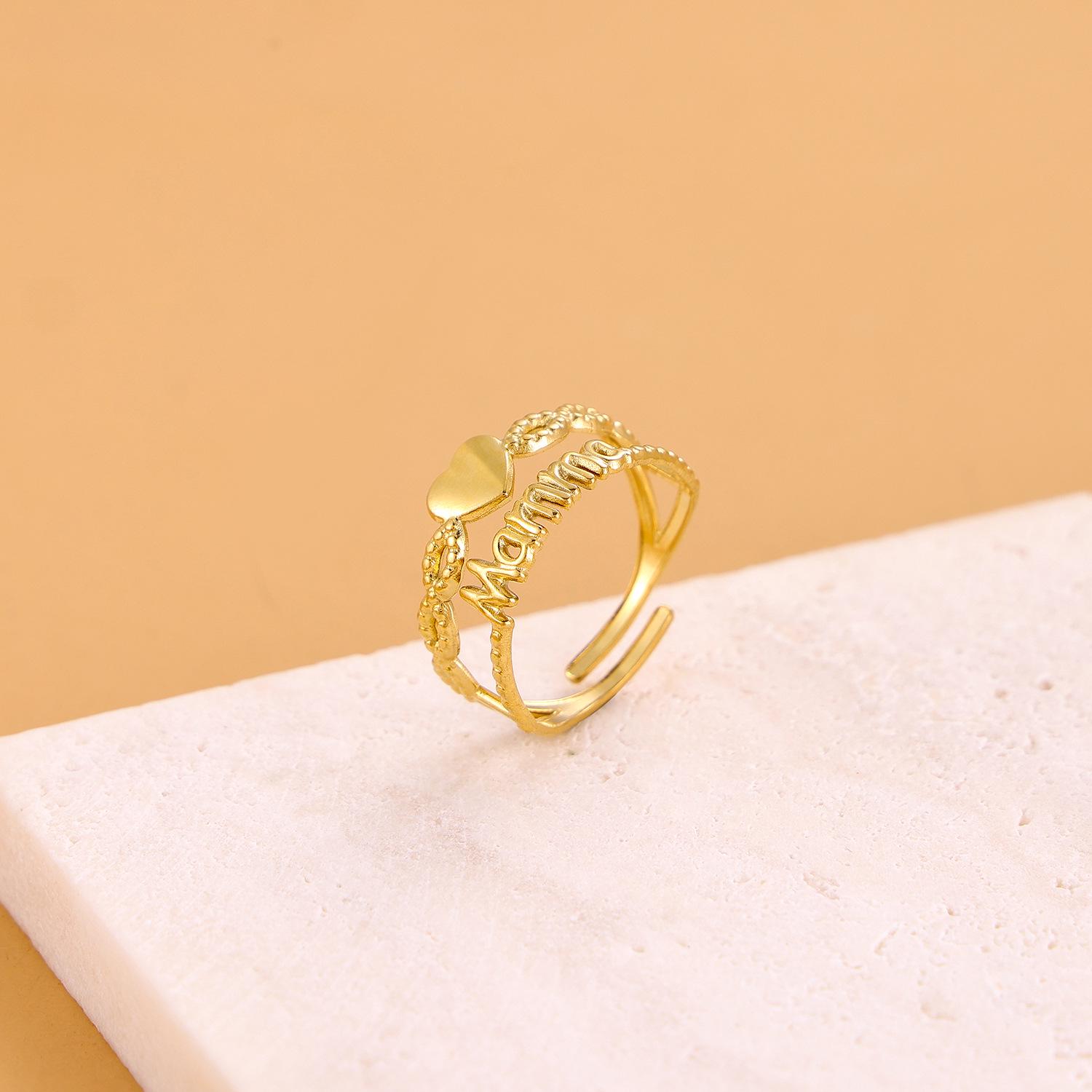 

Ретро Минималистичное Геометрическое Кольцо-Бандаж из Титановой Стали - Не Тускнеющая Ювелирная Сталь