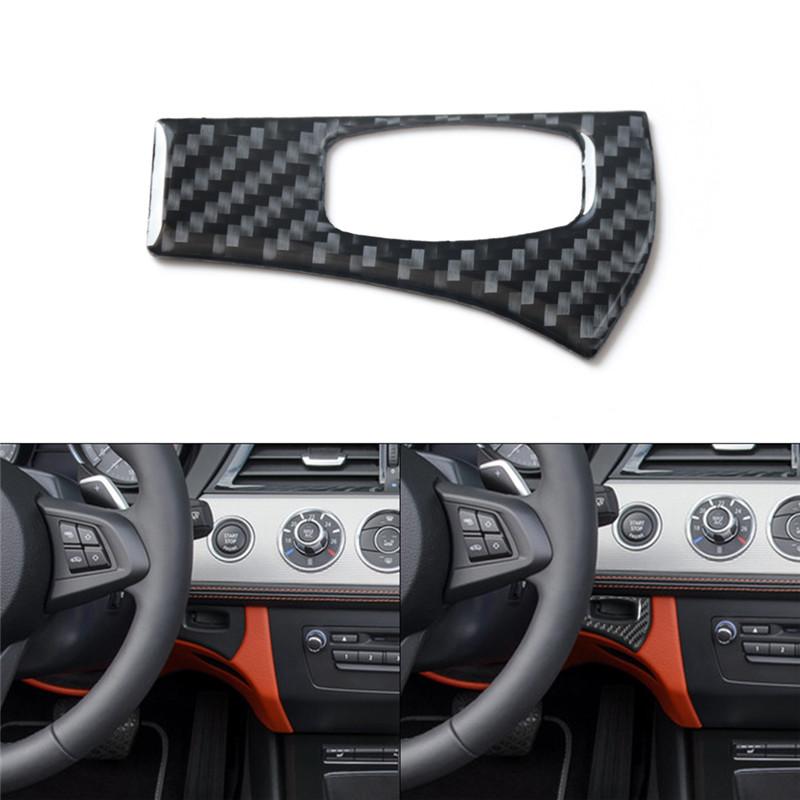 Carbon Fiber Car Interior Center Console Gear Shift Panel Frame Trim Sticker For BMW Z4 E89 2009-2016 Auto Styling Accessories