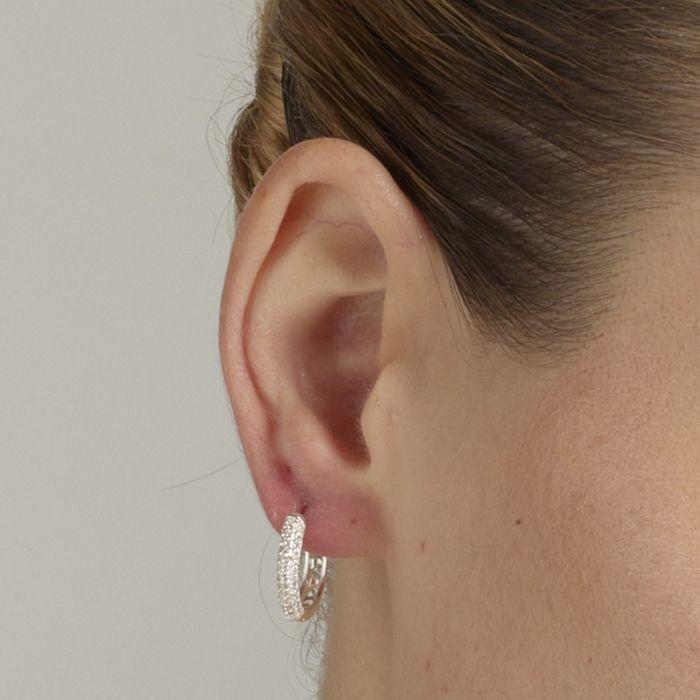 Boucles d'oreilles Luxenter Ihdel finition rhodium