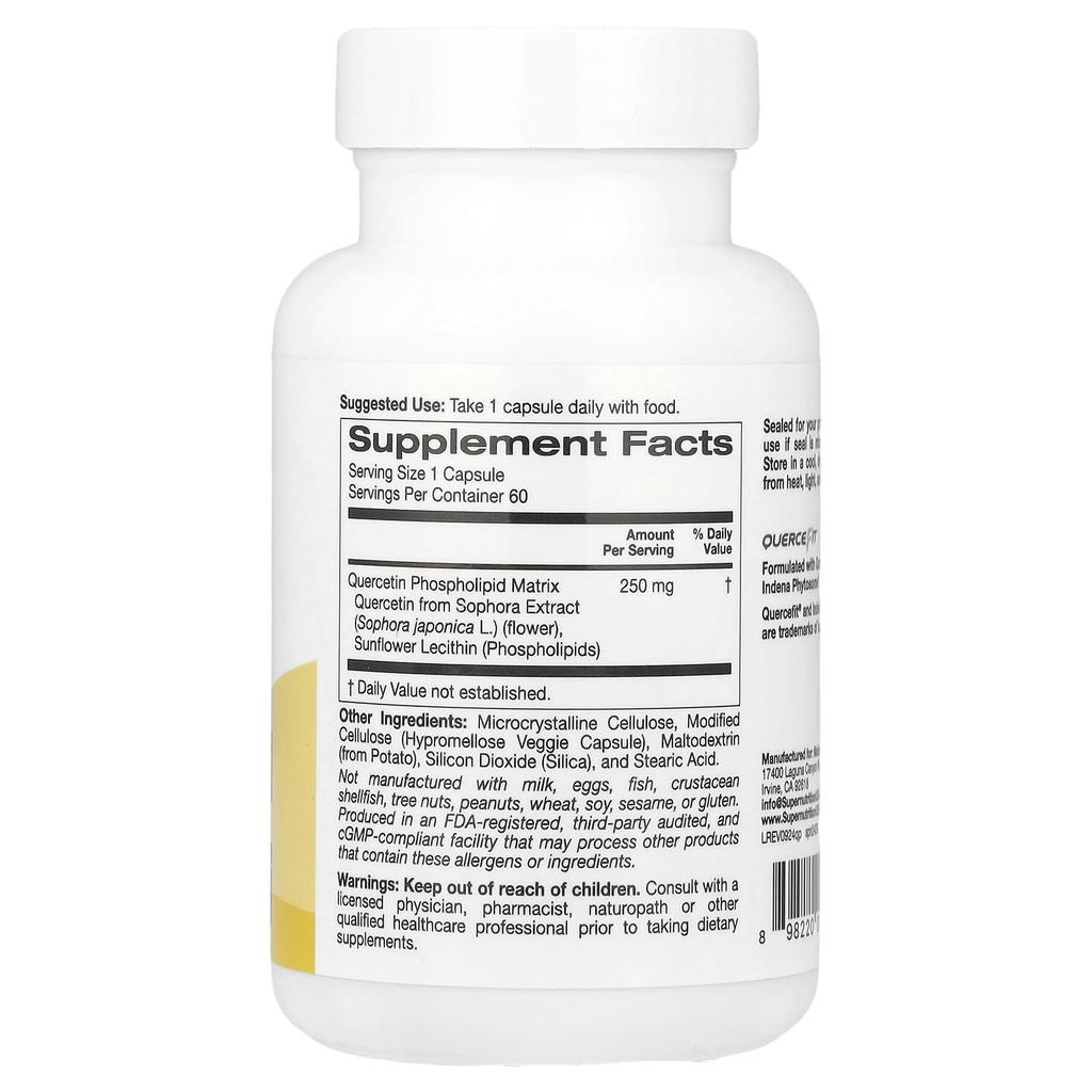 Quercetin Phytosom Quercefit®, 250 mg, 60 Veggie-Kapseln