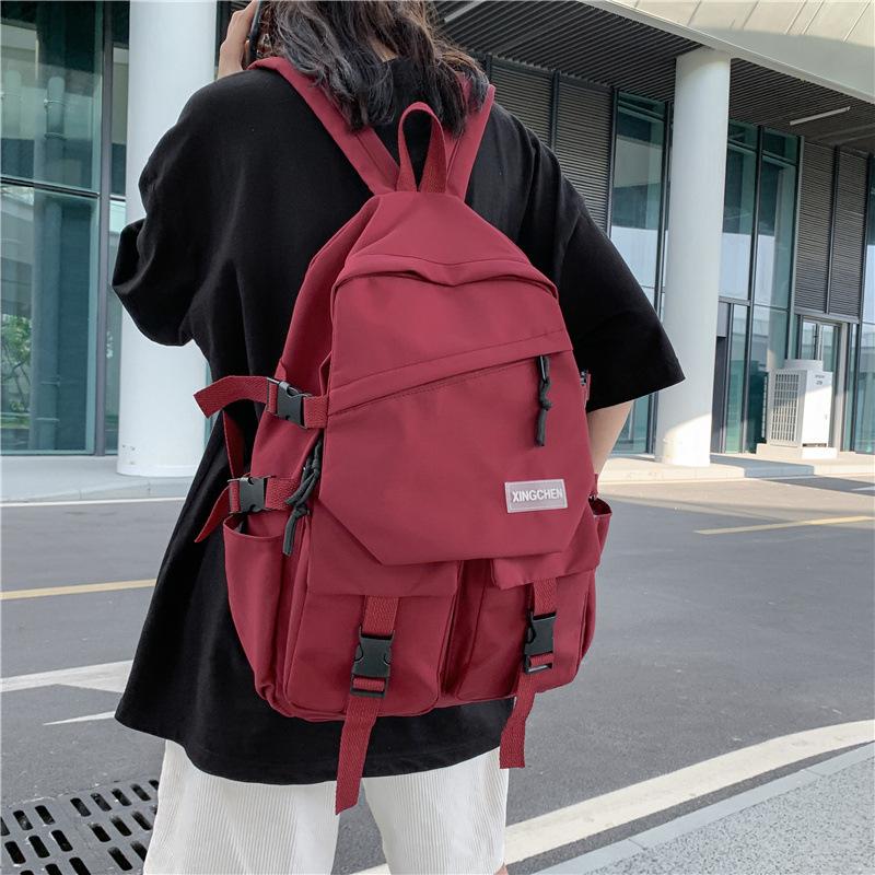 School bag male Korean version college student high school student large capacity junior high school student trend backpack female ins computer bag