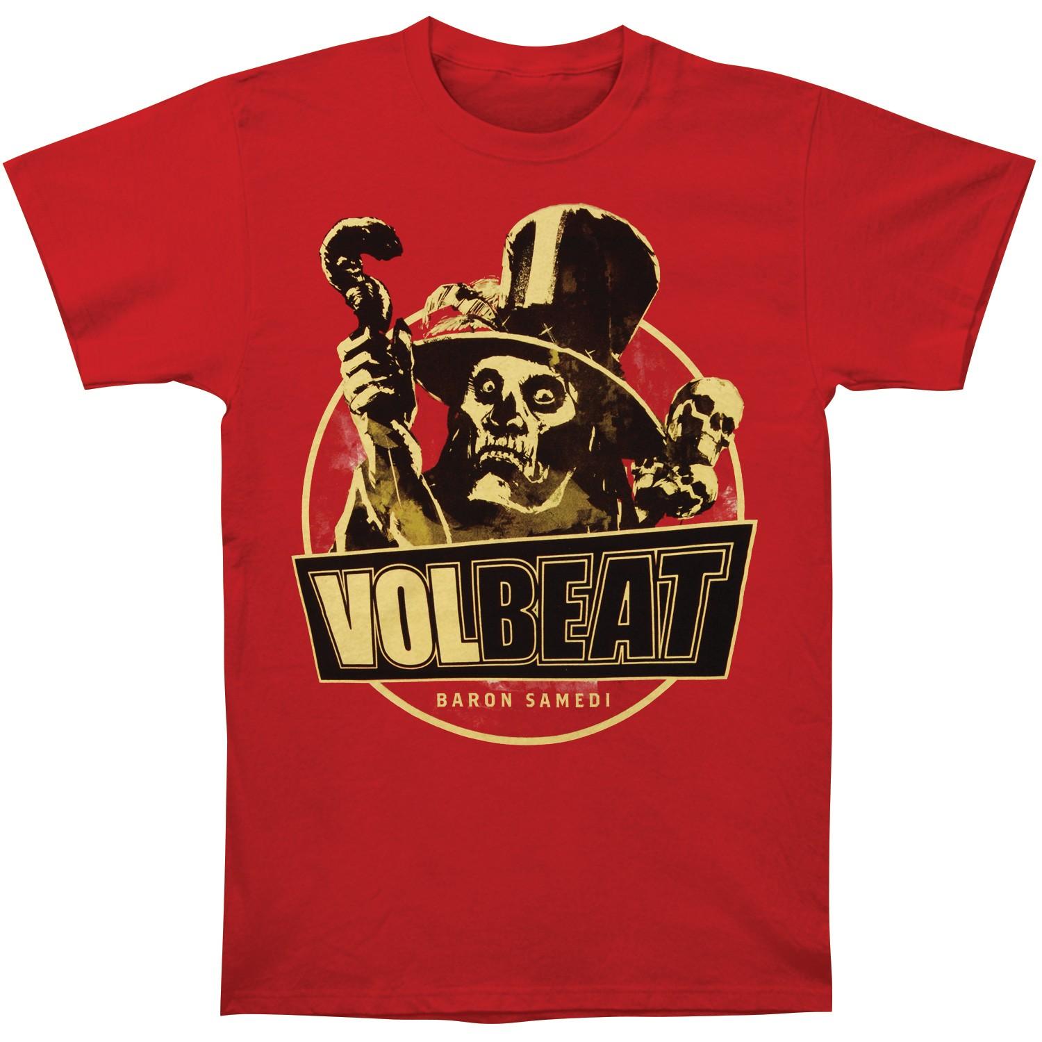 Men s Volbeat Baron Samedi T-Shirt Mens Womens Tees Top  Red M