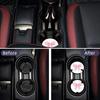 2pcs Non-Slip Pink Bow Pattern Vehicle-Mounted Cup Holder, Universal Cup Holder, Water Absorption Coasters, Car Interior Design Accessories