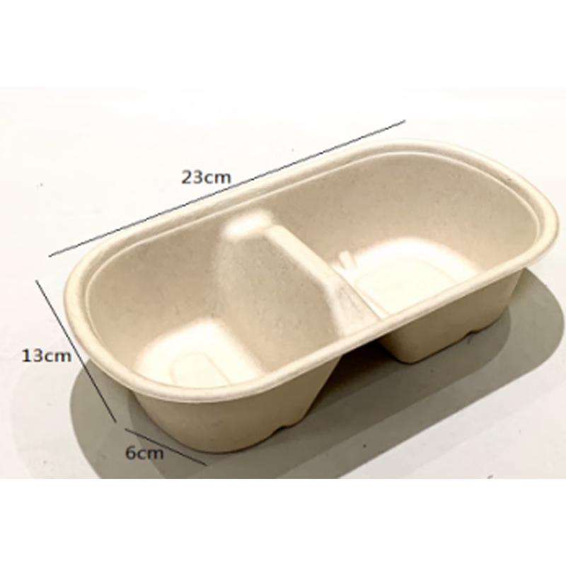 ShouHe Biodegradable Oval Sugarcane Food Containers & Lids