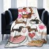 Dachshund Blanket Dogs Animal Valentine's Day Plush Awesome Breathable Throw Blankets for Home Decoration