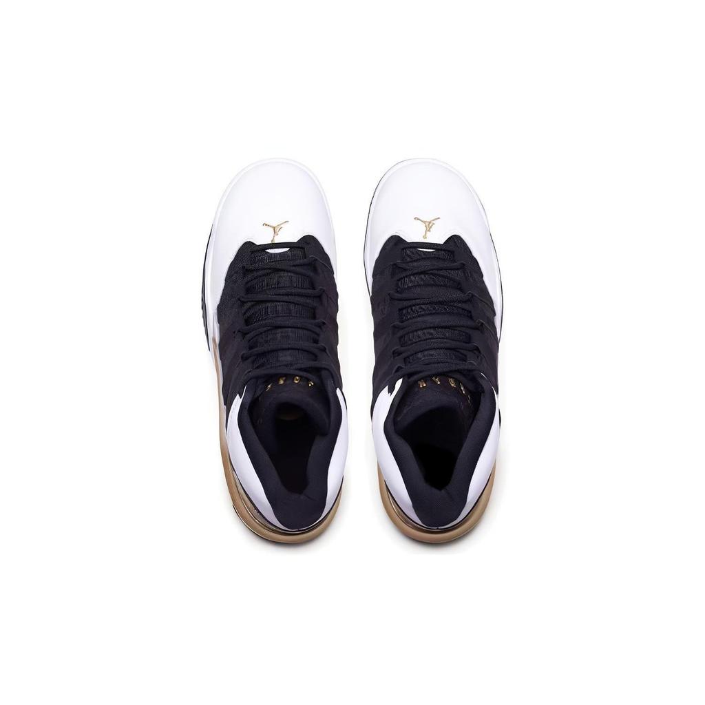 Air Jordan Max Aura para Escuela Primaria 'Golden Knights' (Unisexo) Zapatillas de Baloncesto Blancas / Negras / Doradas Metálicas para Niños CQ9544 100