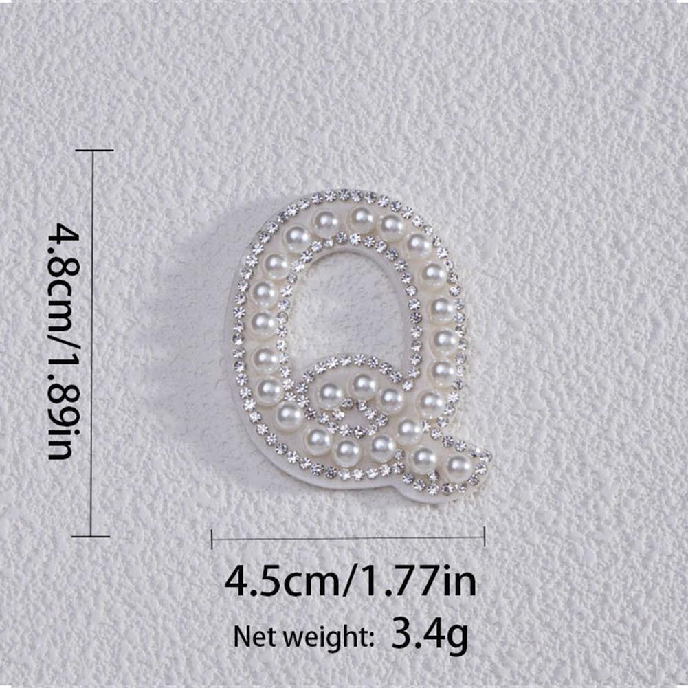 Жемчужные Буквы Одежда Буквенный Алфавит Вышивка Блеск Q